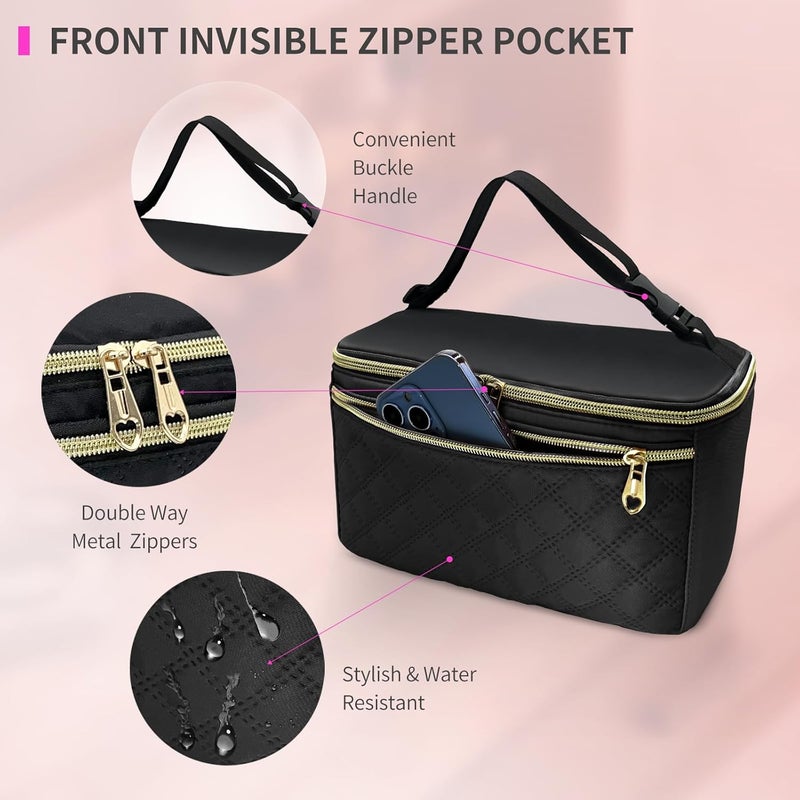 MELINON Wearable Breast Pump Bag for Elvie and Medela Pumps - Compact, Travel-Friendly Pump carrying case with Waterproof Mat - Ideal for Working Moms (Black) - Image 3